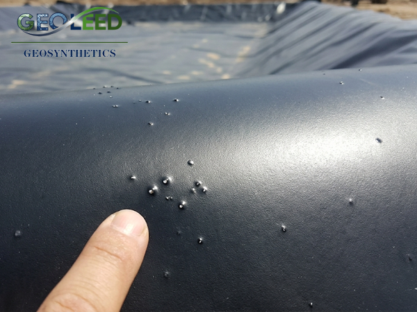 Geomembrane has crystal points